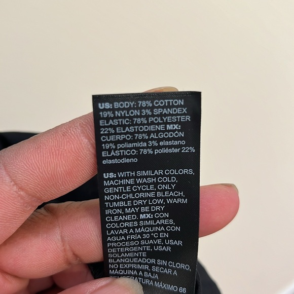 NEW WHBM $180 Elegant Black Midi Dress cap sleeves belted poplin dress size 18 - Picture 12 of 12